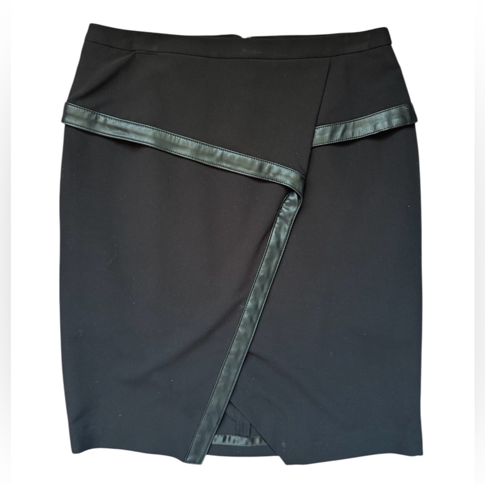 Worthington Black Asymmetrical Wrap Pencil Skirt